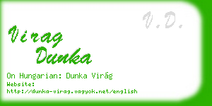 virag dunka business card